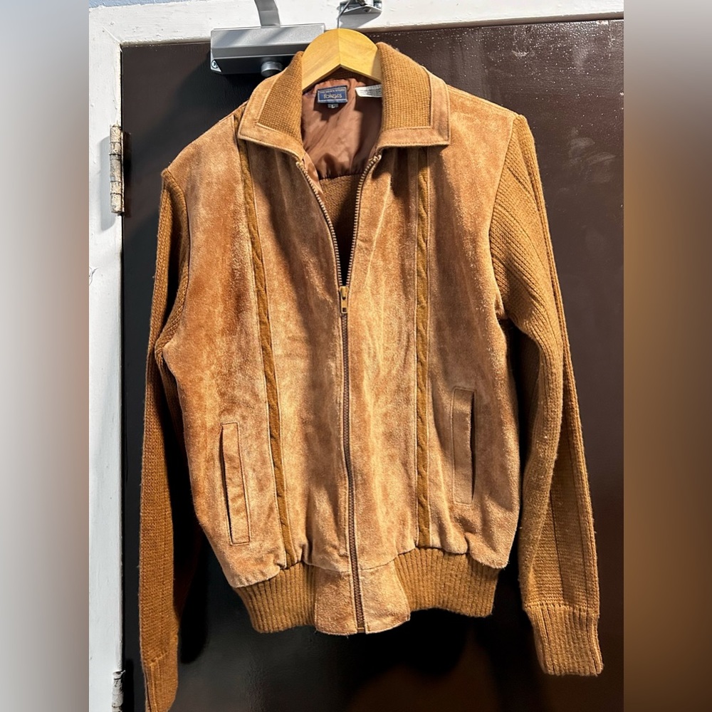 Men’s Surde & Acrylic sleeve jacket. 1980s Vintage Wear